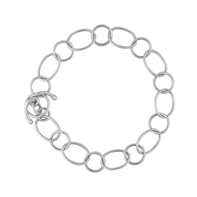 Linked & Anchored Bracelet in Silver