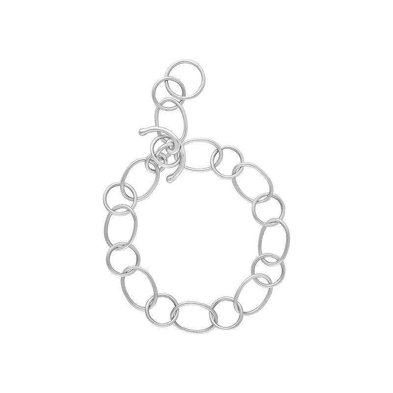 Linked & Anchored Bracelet in Silver