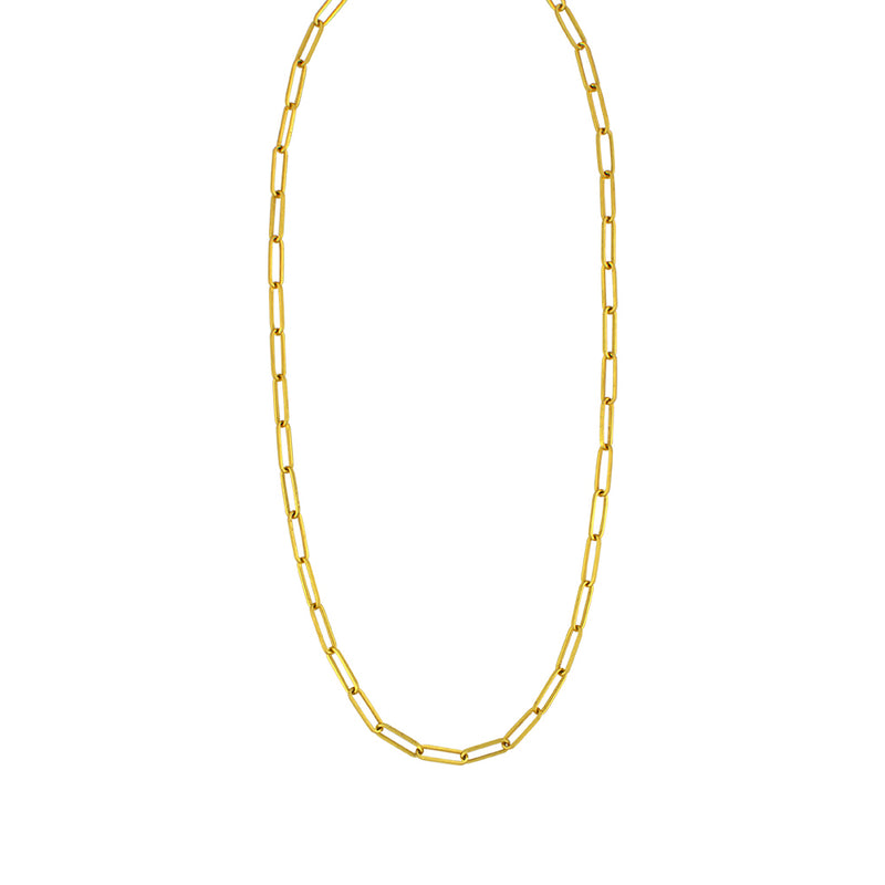 Carabiner Paperclip Chain Necklace in Gold