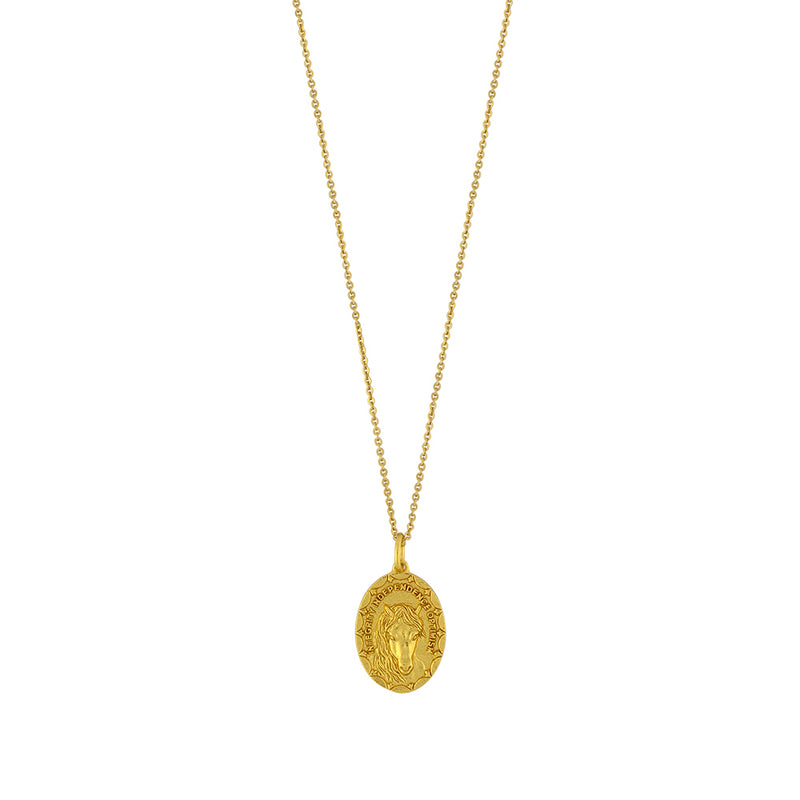 Nature Saint Necklace in Gold - Horse