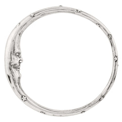 Man in the Moon Bangle in All Silver