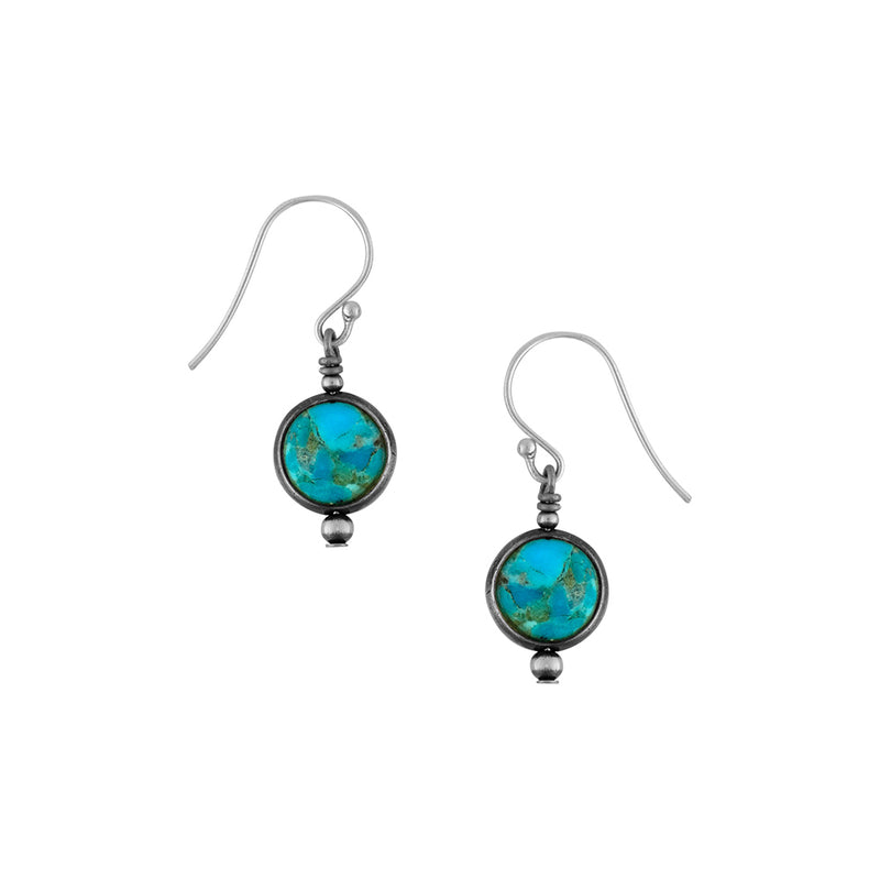 Turquoise Coin Bonfire Earrings  | Available to Ship March 7, 2025