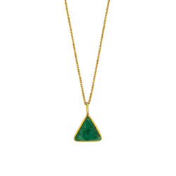 Triad Necklace in Emerald & Gold