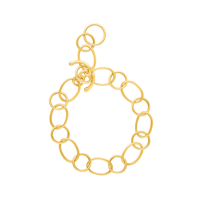 Linked & Anchored Bracelet in Gold