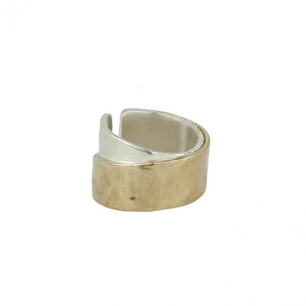 Embrace Ring in Bronze and Silver