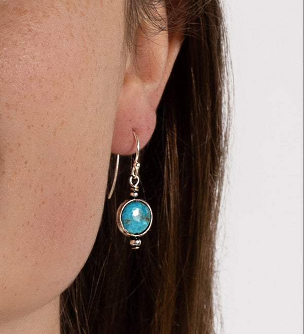 Turquoise Coin Bonfire Earrings  | Available to Ship March 7, 2025