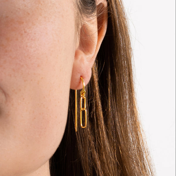 Loved Linked Earrings in Gold