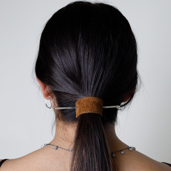 Leather Pony Cover in Chestnut - Silver Stick | Available to ship September 12, 2024