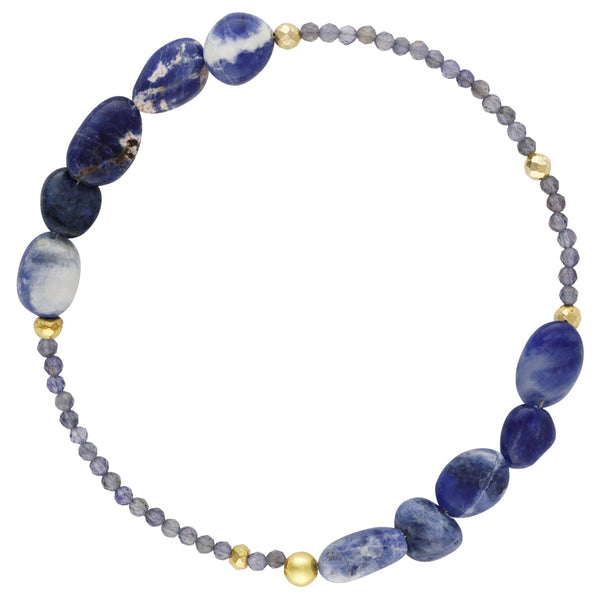 Pyrite's Booty Bracelet in Sodalite & Iolite