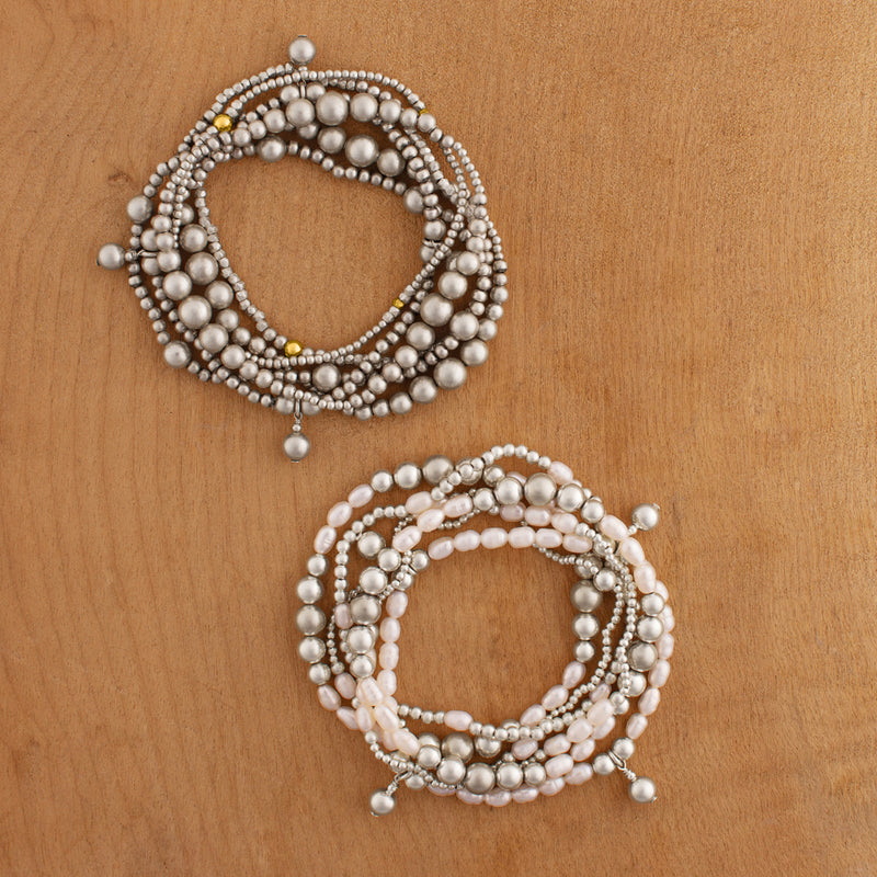 Pearl Fire Bracelet Set