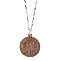 Saint Benedict Vintage Saint Necklace VB12