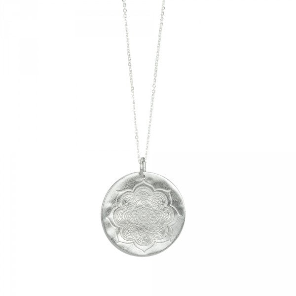 Sacred Lotus Necklace in Silver