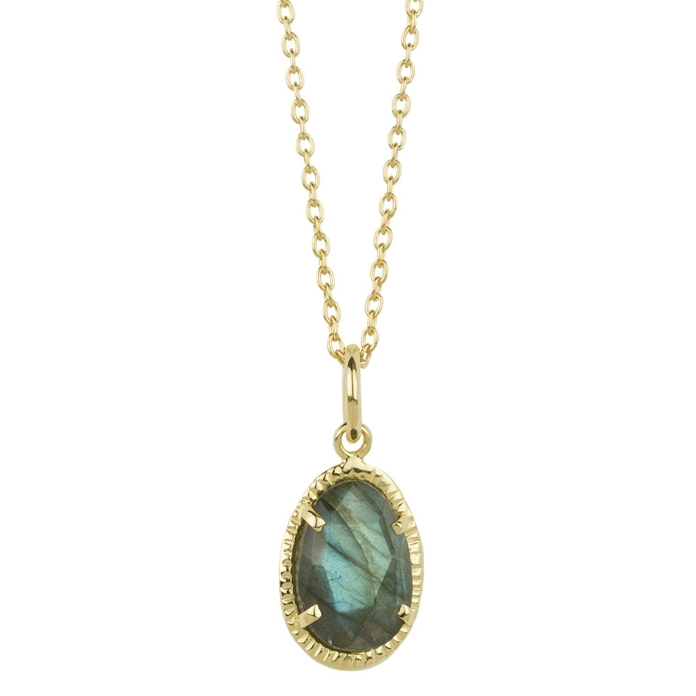 Vortex Medallion Necklace in Bronze & Labradorite – The Good Collective