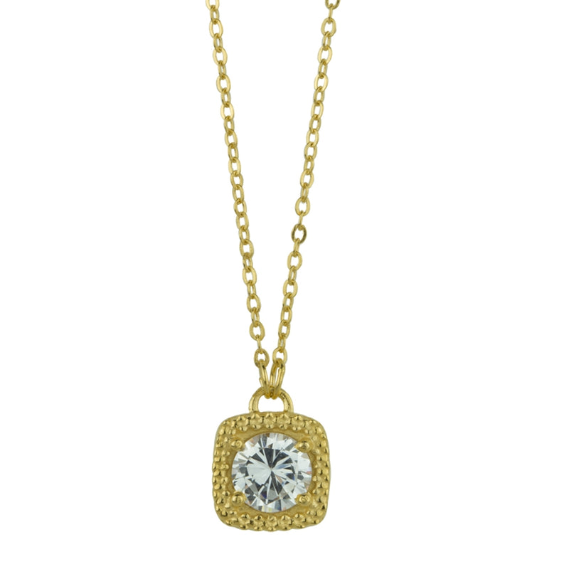 Let it Glow Necklace In Cubic Zirconia And Gold