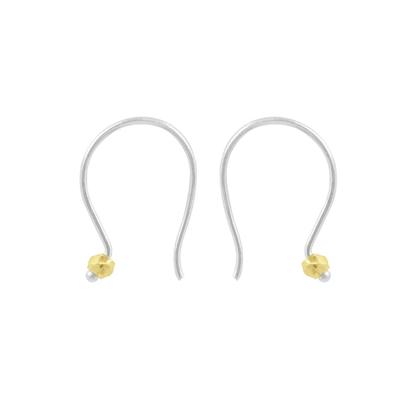 Small Curve Earring in Two-Tone