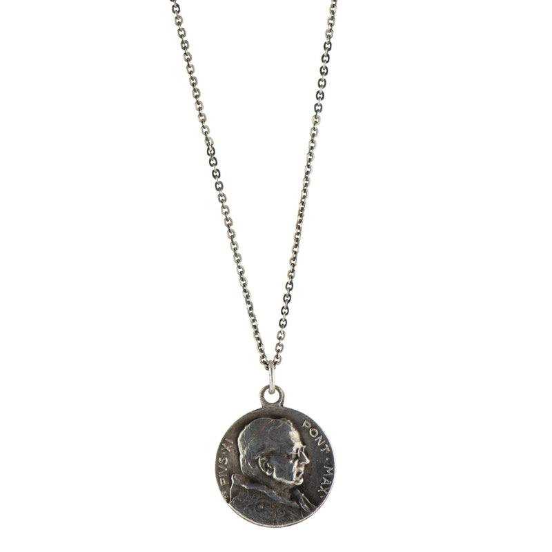 Pope Pius XI | Vintage Medal Necklace #VA58