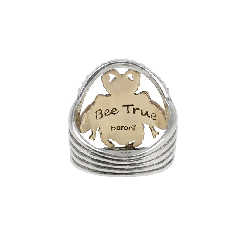 Bee True Silver & Bronze Ring
