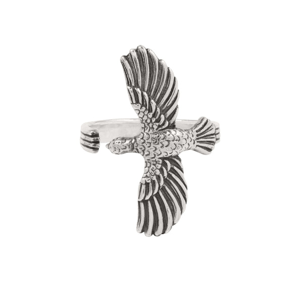 Soaring Hawk Ring in Silver