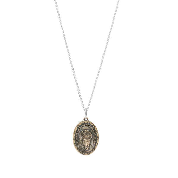Nature Saint Necklace in Bronze - Horse: Integrity | Independence | Optimism