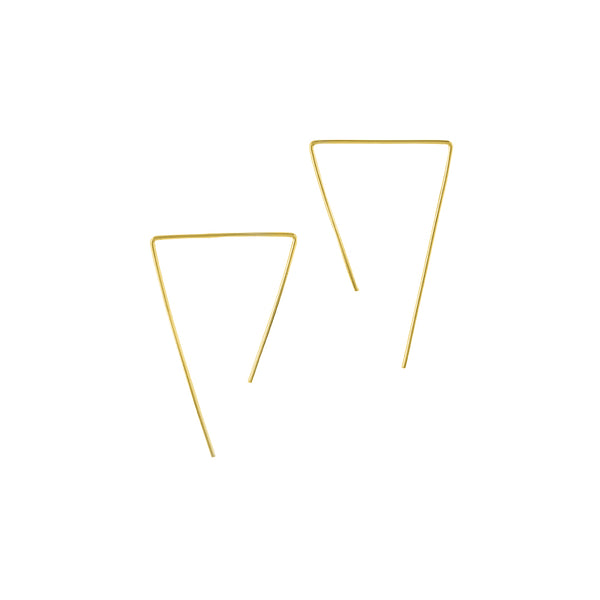 Open Triangle Sliders in Gold  - 2"