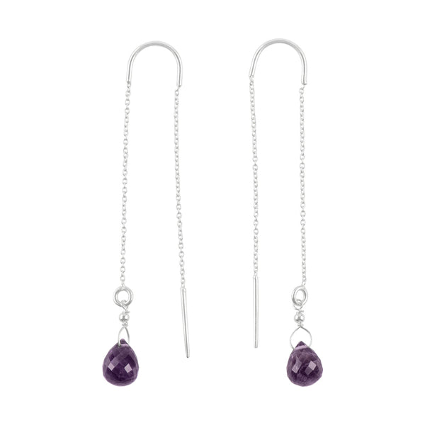 Meteor Threaders in Amethyst and Silver