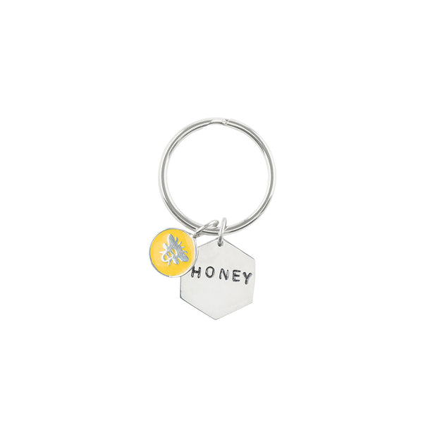 Sterling Charmed Keychain - "Honey"