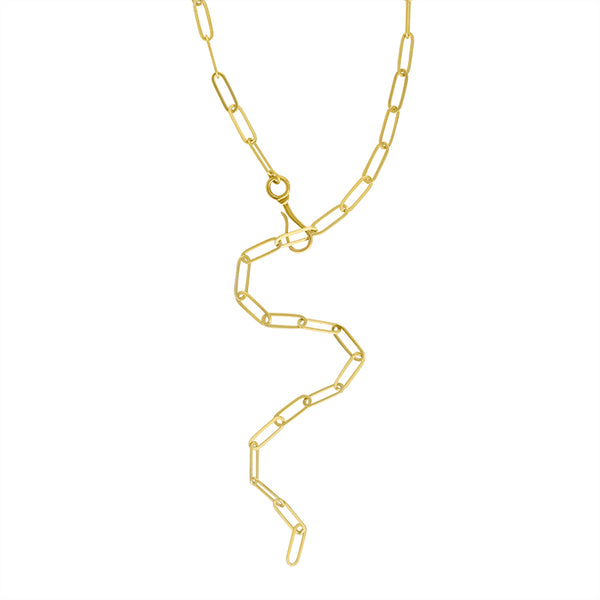Paperclip Chain Necklace in Gold - Large Link - 18" L