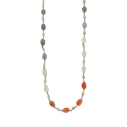Stone Strand Necklace - Shaded Moonstone - 22-24"