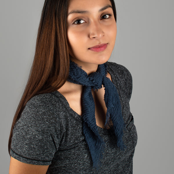 Cloud Scarf in Navy - Small