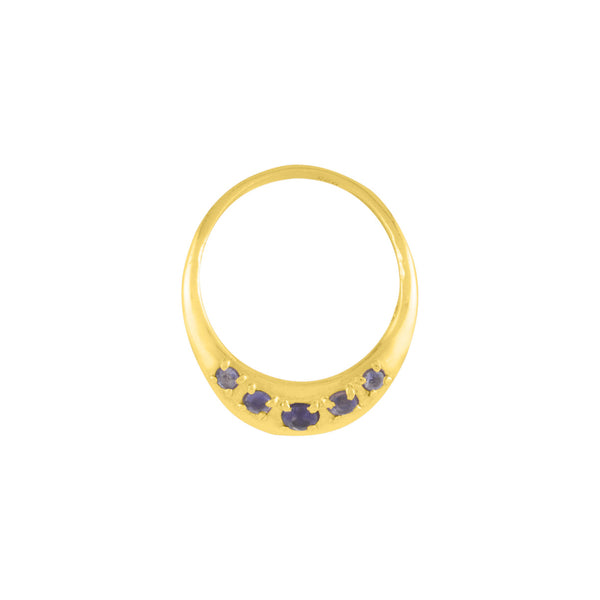Waterfall Ring in Gold and Iolite