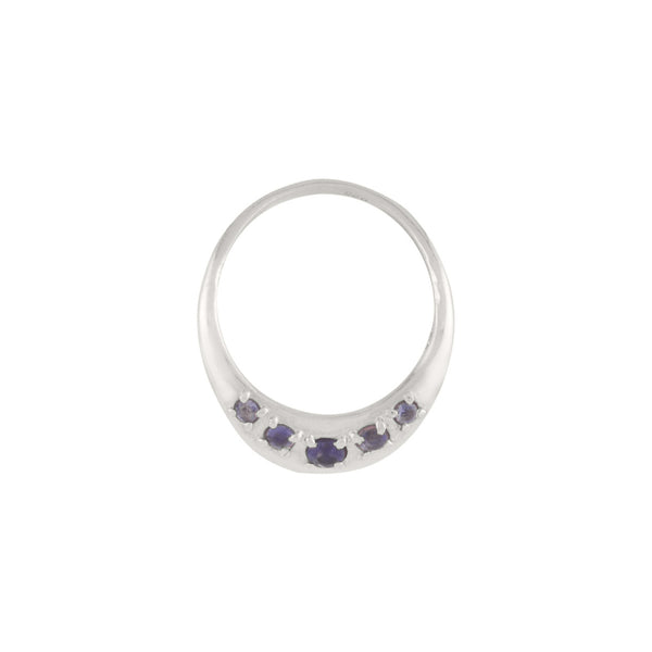 Waterfall Ring in Silver and Iolite