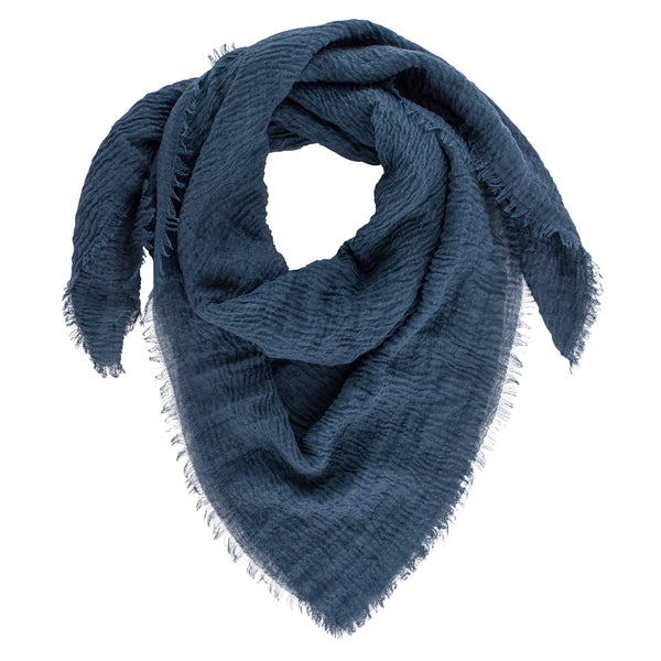 Cloud Scarf in Navy - Large