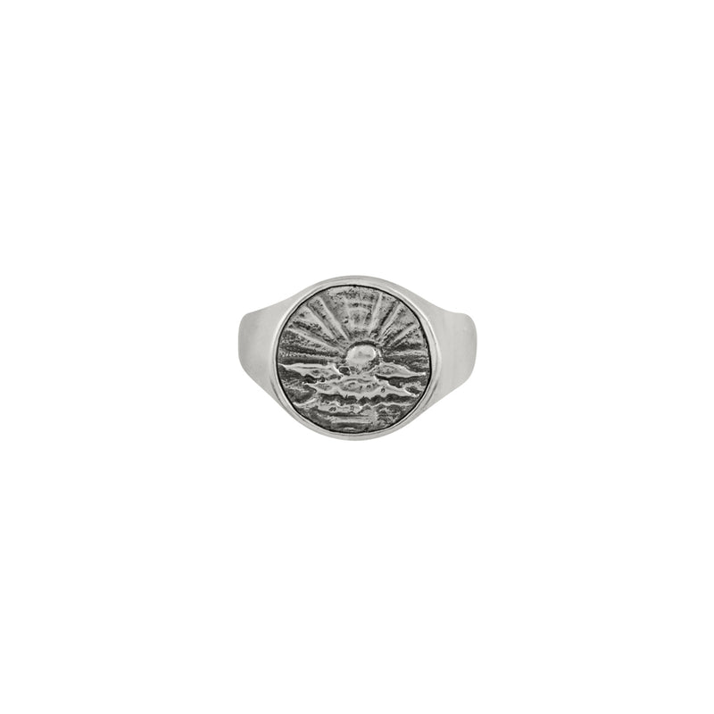 Elements Signet Ring - Rise Above in Silver