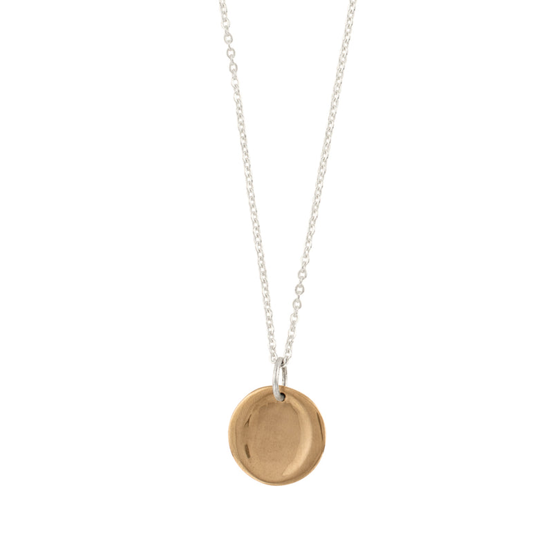 Moon Face Mini Musing Necklace in Bronze