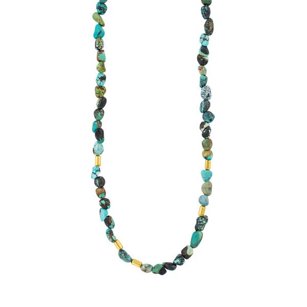 Tumbled Turquoise Strand Necklace