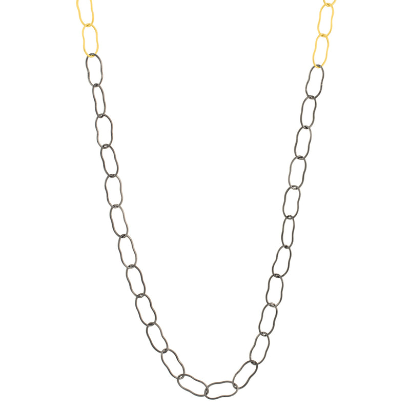 Dipped Magic Beans Necklace in Gold and Black Rhodium