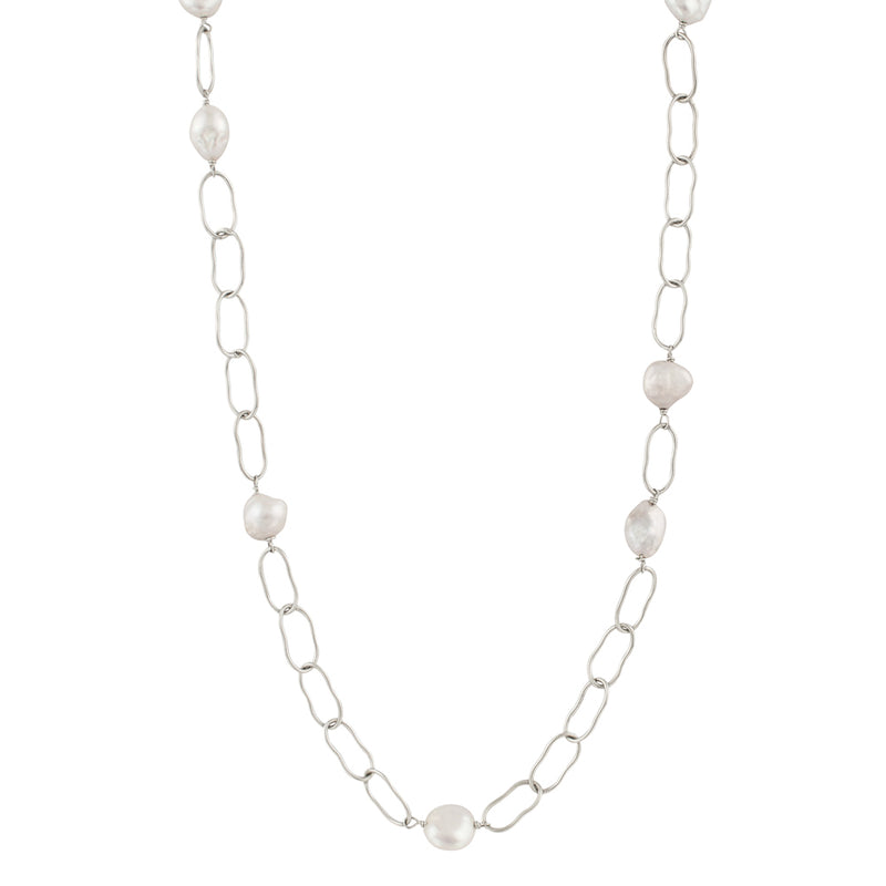 Magic Beans Pearl Necklace in Silver