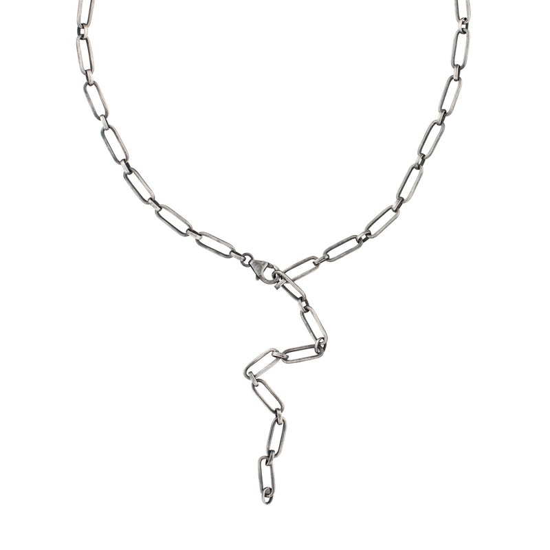 Forever Linked Chain in Antiqued Sterling - 18" L