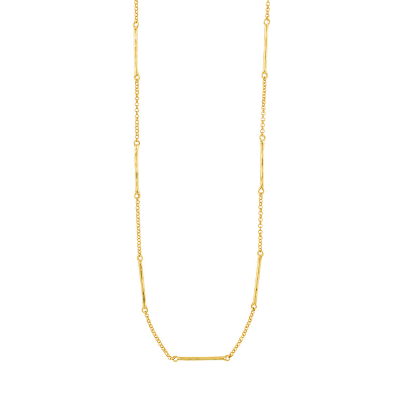Lucky 7 Bar Necklace in Gold