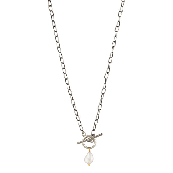 Baroque Pearl Solitaire Necklace