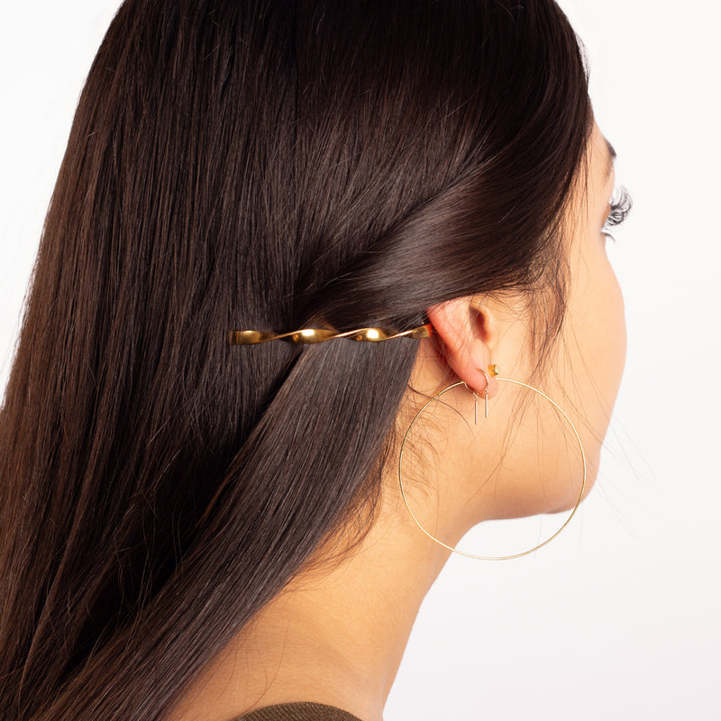 Hand Forged Twisted Barrette in Bronze | Available to Ship 10/30
