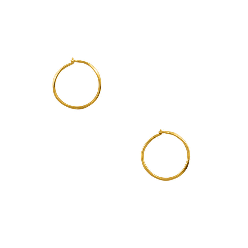 Twisted Sleeper Hoops in Gold - 5/8"