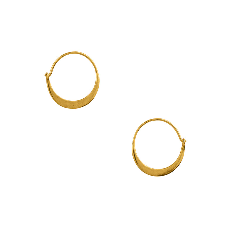 Arc Hoops in Gold - 3/4"