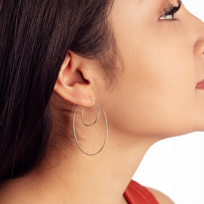 Loop de Loop Earrings in Silver - Large