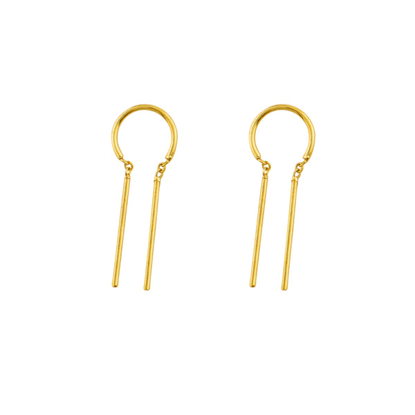 Tiny Dancer Threaders in Gold - 1"