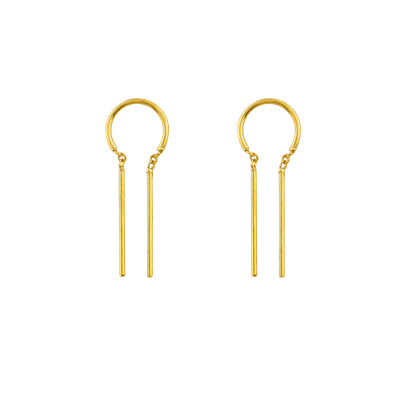 Tiny Dancer Threaders in Gold - 1"