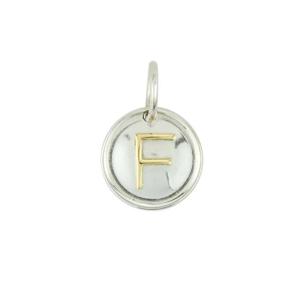 Two Tone Letter Charm  Letter Charms by The Good Collective
