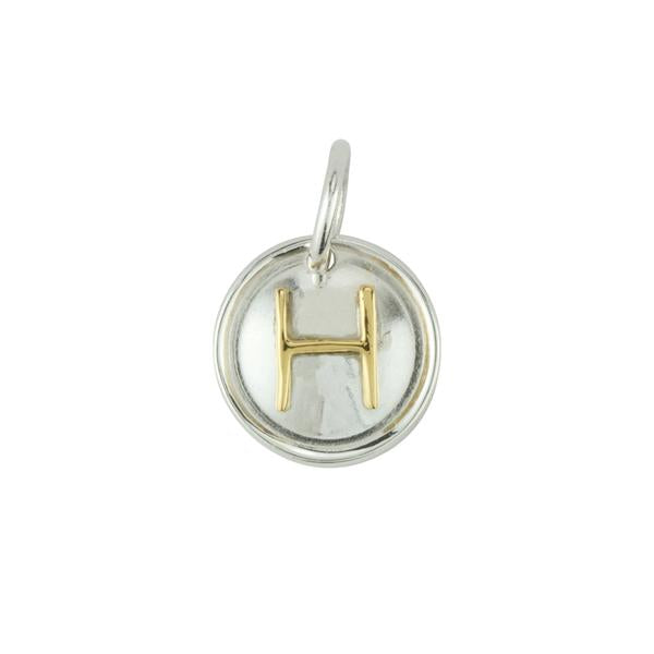 Two Tone Letter Charm