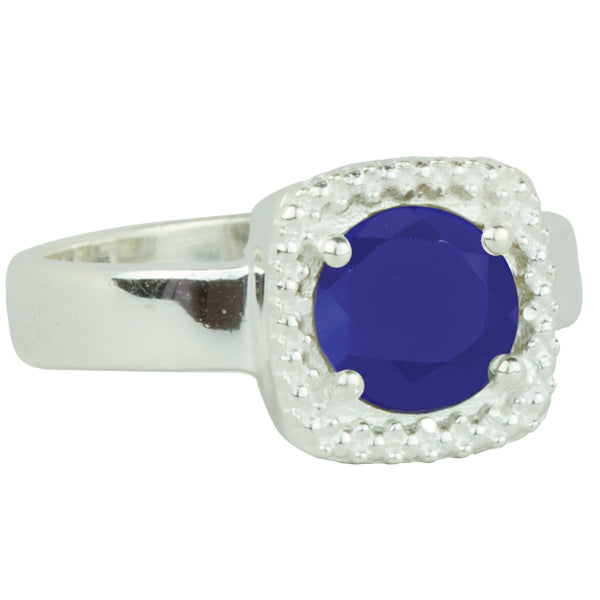 Let it Glow Ring in Silver and Blue Chalcedony
