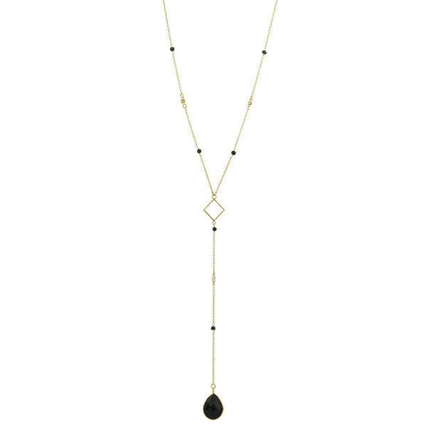 Charisma Necklace In Gold And Onyx